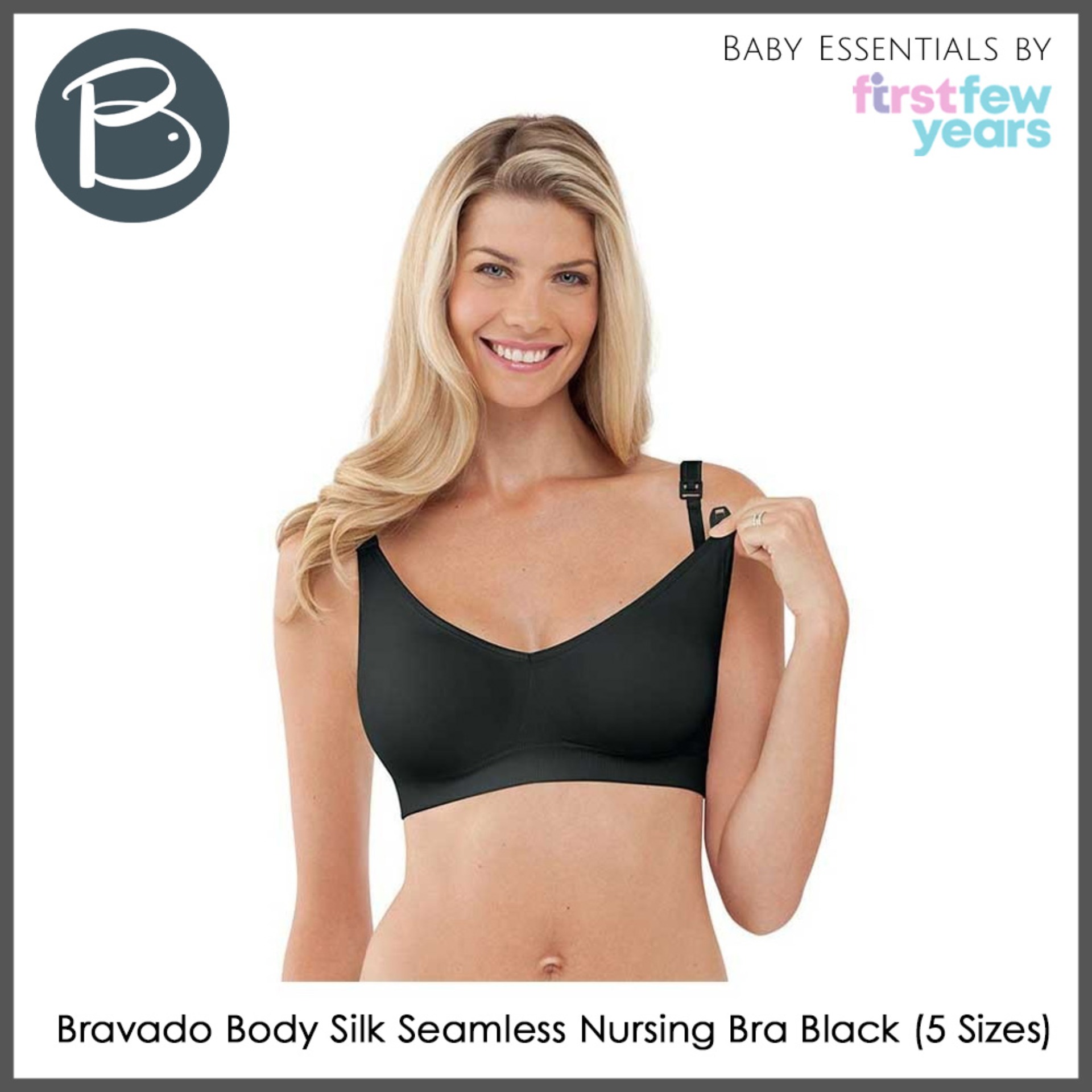 Bravado Body Silk Seamless Nursing Bra - Black (5 Sizes)