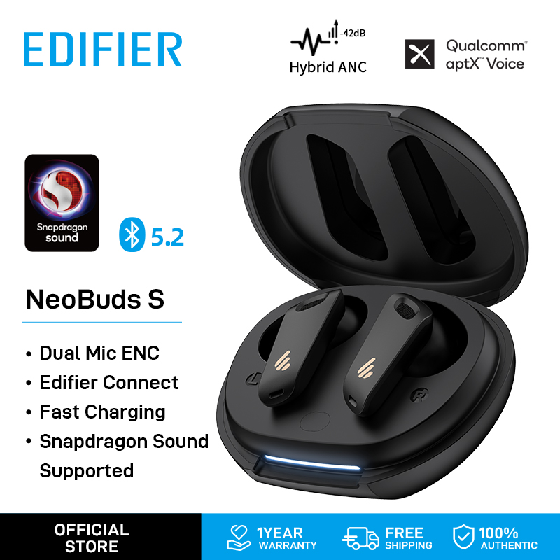 EDIFIER Neobuds S Wireless Bluetooth Earbuds Noise Canceling Bluetooth Earbuds Qualcomm Snapdragon Sound Game mode with Hybrid Active Noise Canceling Can be used with iPhone Android