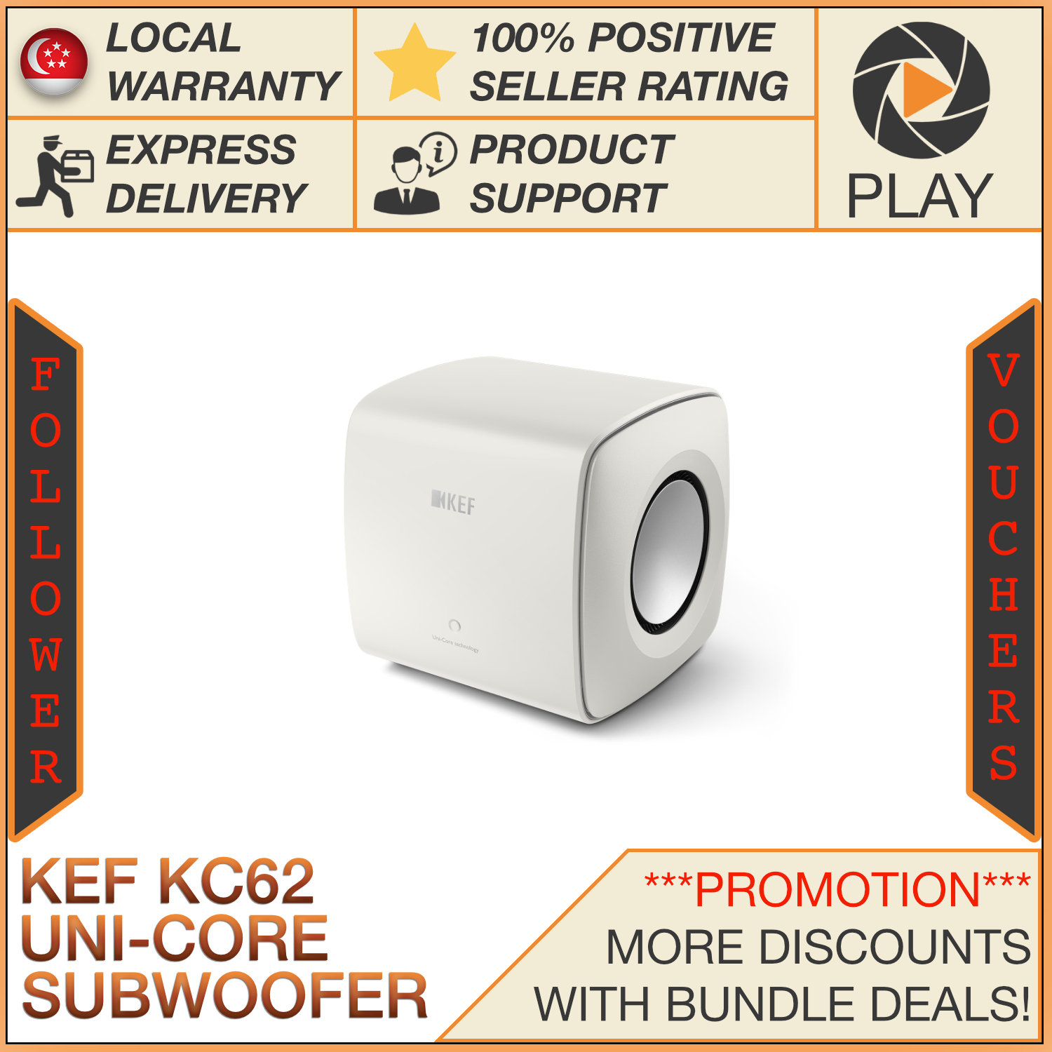 KEF KC62 Force Cancelling Uni-Core Subwoofer