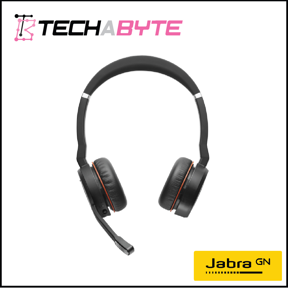 Jabra Evolve 75 MS Stereo Headset with Link 370 (2 HOURS DELIVERY AVAILABLE)