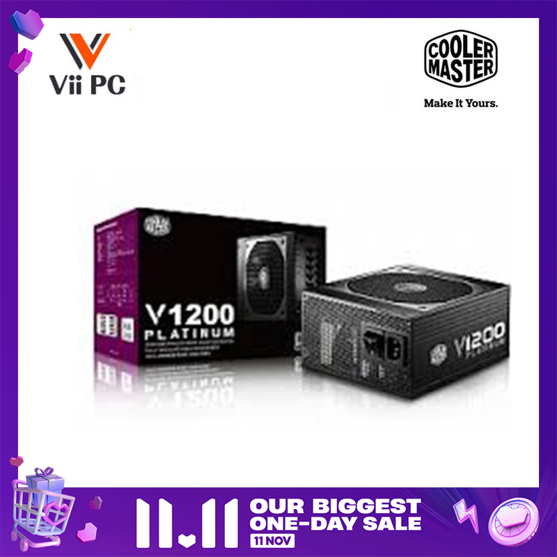 Cooler Master V1200 - Fully Modular 1200W 80 PLUS Platinum PSU with Silent Fanless Mode Operation.