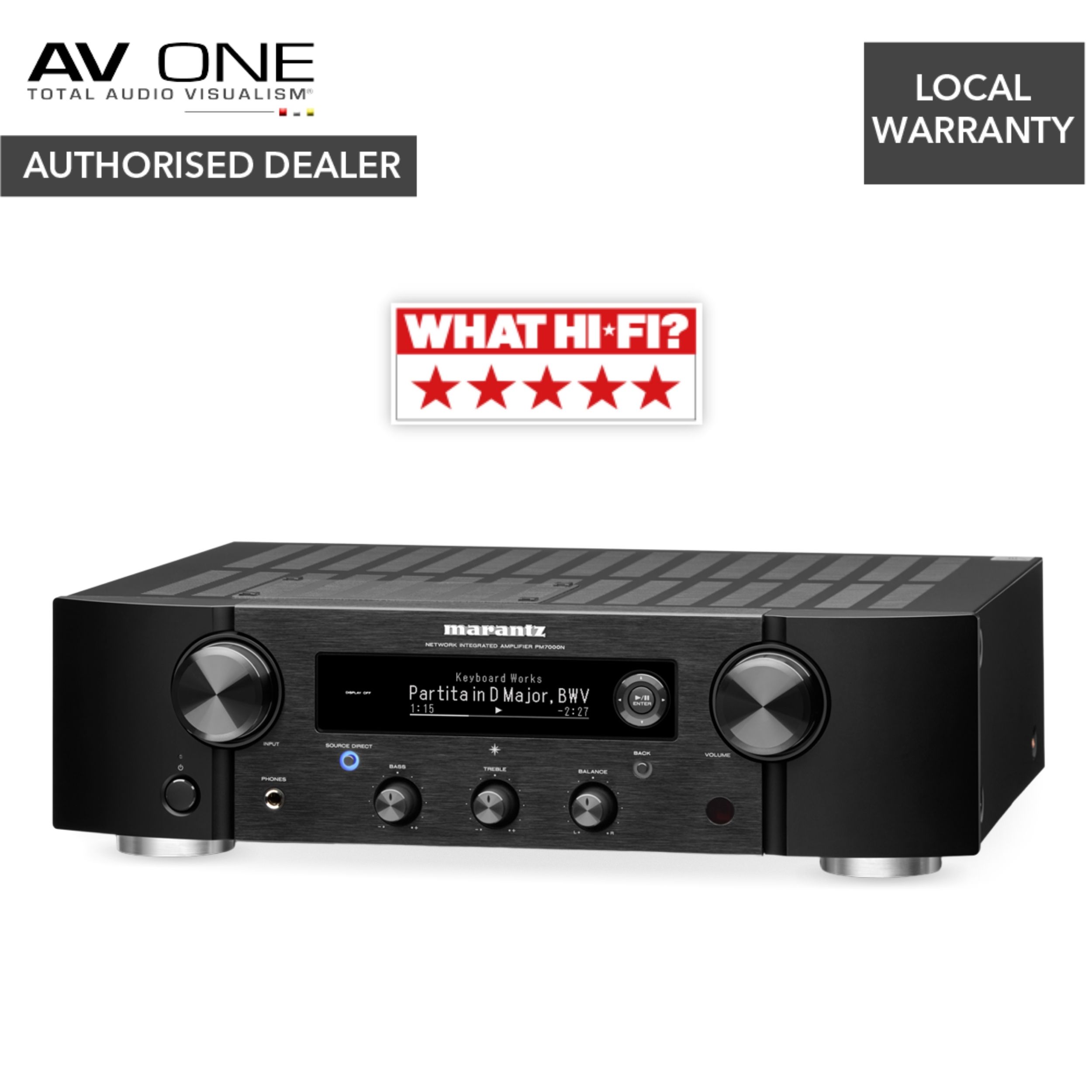 Marantz PM7000N Integrated Stereo Amplifier w/ HEOS Built-in - AV One Authorized Dealer/Official Product/Warranty